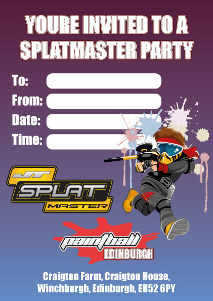 Edinburgh splatmaster Invite